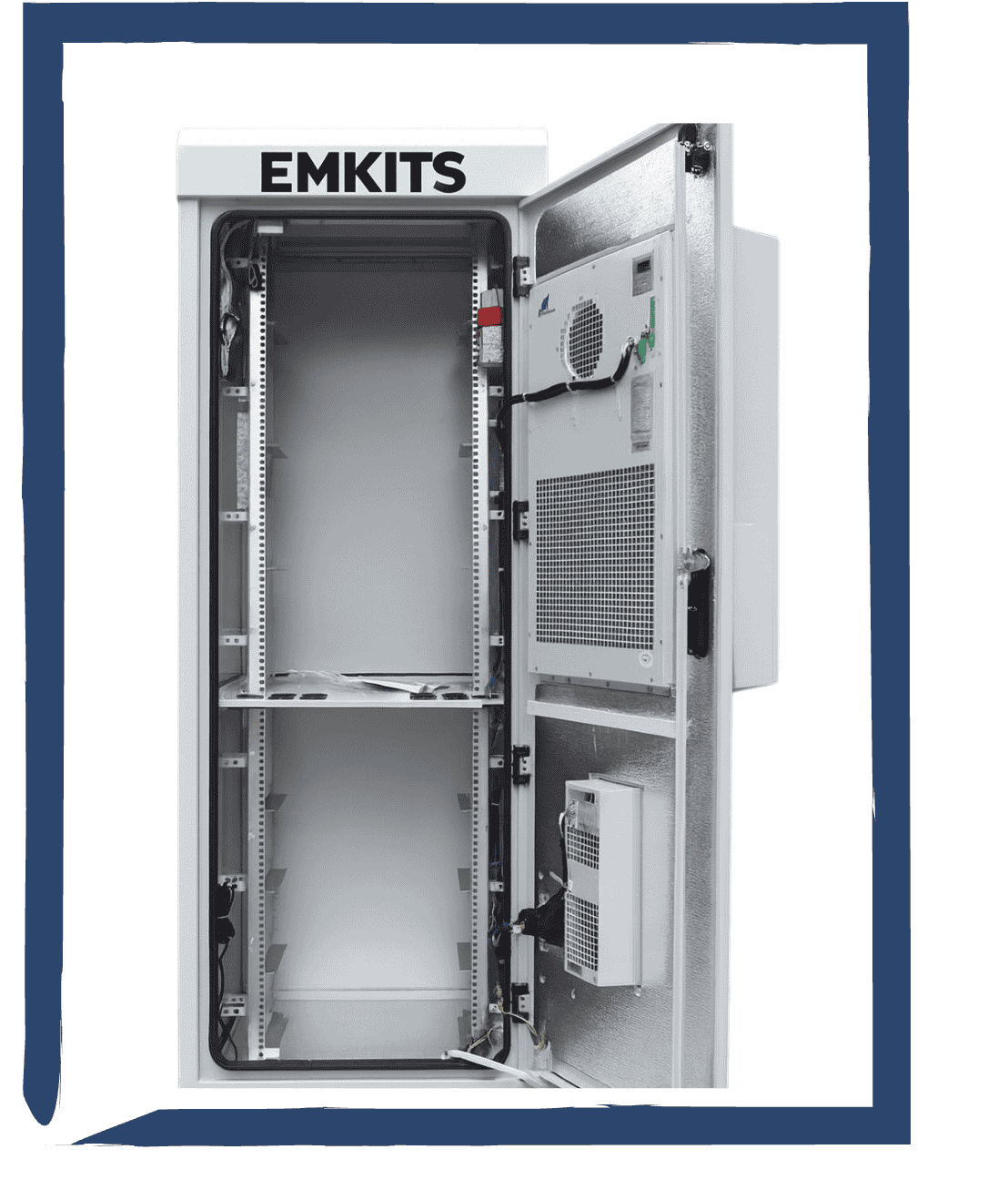 Gabinete IP65 EMKITS – Hermético y técnico para exteriores severos Gabinete IP65 EMKITS con refrigeración hermética para condiciones extremas
