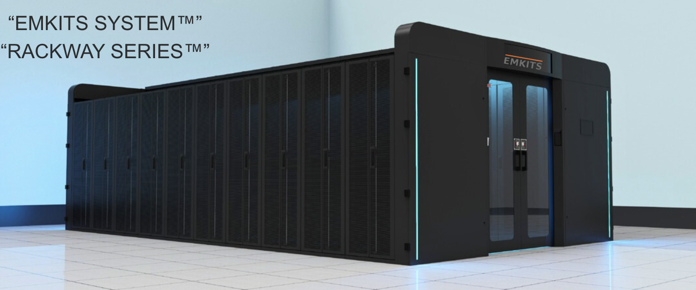 Sistema Rackway by EMKITS para contención de pasillo en Data Center.